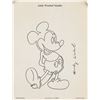 Image 1 : Andy Warhol US "Mickey Mouse" Ink on Paper Drawing