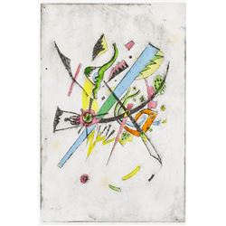Wassily Kandinsky Russian Signed Linocut Etching