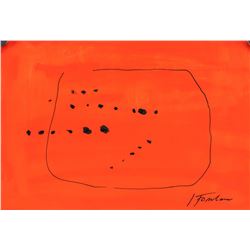 Lucio Fontana Argentine-Italian Mixed Media LF64