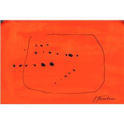 Lucio Fontana Argentine-Italian Mixed Media LF64