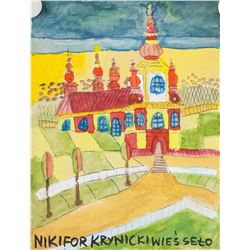 Nikifor Krynicki Polish Modernist Watercolor Paper