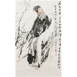 Zheng Zhengqian b.1953 Chinese Watercolor Scroll