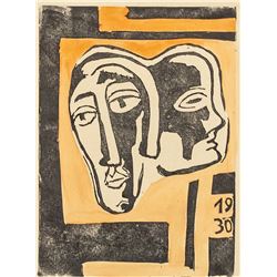 Karl Schmidt Rottluff German Signed Woodcut