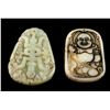 Image 1 : Two Assorted Chinese Hardstone Carved Pendants
