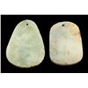 Image 2 : Two Assorted Chinese Hardstone Carved Pendants