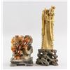 Image 1 : Two Assorted Chinese Hardstone Decorative Items