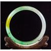 Image 1 : Burma Tri-color Jadeite Carved Bangle