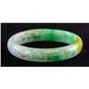 Image 2 : Burma Tri-color Jadeite Carved Bangle