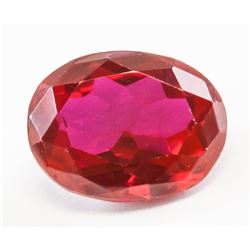 12.46ct Oval Cut Pinkish Red Natural Ruby GGL