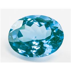 7.35ct Oval Cut Natural Indicolite Tourmaline GGL