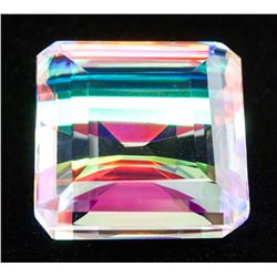 96.60ct Emerald Cut Natural Mystic Quartz GGL