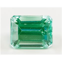 8.20ct Emerald Cut Green Natural Tourmaline GGL