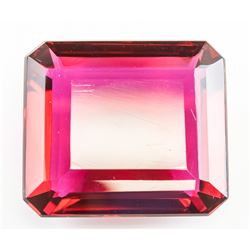 98.15ct Emerald Cut Pink Lab Tourmaline GGL