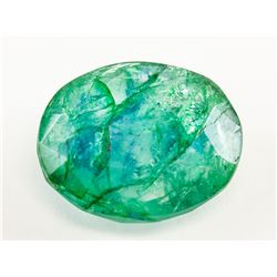 10.15ct Oval Cut Green Natural Emerald GGL