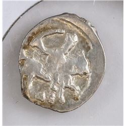 1533-1547 Russian Pskov Ivan IV Silver Denga Coin