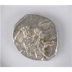 1533-1547 Russian Pskov Ivan IV Silver Denga Coin