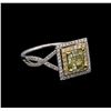 Image 1 : 14KT White Gold 1.60 ctw Diamond Ring