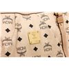 Image 4 : MCM Cream Visetos Coated Canvas Leather Medium Satchel Tote Bag