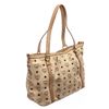 Image 6 : MCM Cream Visetos Coated Canvas Leather Medium Satchel Tote Bag