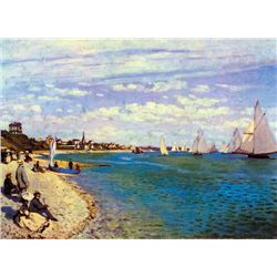 Claude Monet - The Beach at Sainte Adresse