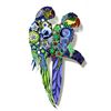 Image 1 : Patricia Govezensky- Original Painting on Laser Cut Steel "Two Parrots VI"