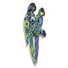 Image 2 : Patricia Govezensky- Original Painting on Laser Cut Steel "Two Parrots VI"
