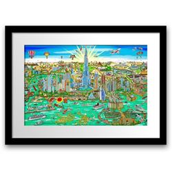 Charles Fazzino- 3D Construction Silkscreen Serigraph "THE WONDERS OF DUBAI"