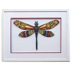 Patricia Govezensky- Original Painting on Laser Cut Steel "Dragonfly XXXII"