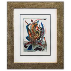 Salvador Dali- Original Color Woodcut on B.F.K. Rives Paper "Purgatory 23"