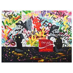 Nastya Rovenskaya- Mixed Media "Loving Coca Cola"