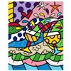 Image 1 : Romero Britto "Wine Country Yellow" Hand Signed Limited Edition Giclee on Canvas; COA