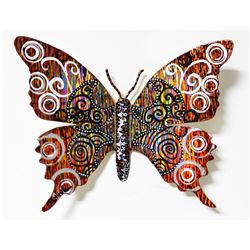Patricia Govezensky- Original Painting on Cutout Steel "Butterfly CCXLIII"