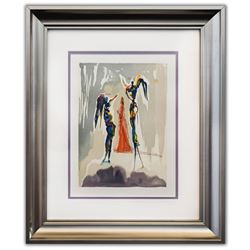 Salvador Dali- Original Color Woodcut on B.F.K. Rives Paper "Paradise 27"