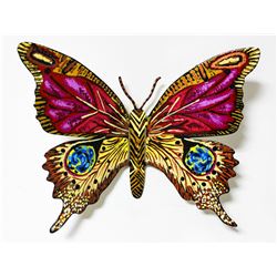 Patricia Govezensky- Original Painting on Cutout Steel "Butterfly CCXLVII"