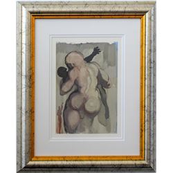 Salvador Dali- Original Color Woodcut on B.F.K. Rives Paper "Purgatory Canto 6"