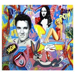 Nastya Rovenskaya- Original Oil on Canvas "Elvis is Happy"