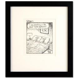Bizarro! "Reptile Dysfunction" is a Framed Original Pen & Ink Drawing by Dan Piraro, Hand Signed by 