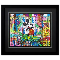 Nastya Rovenskaya- Original Mixed Media on Paper "Mr. Dollar Bill"