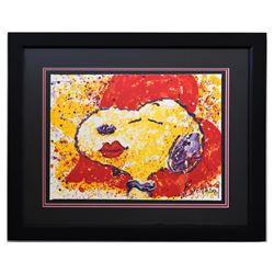 Tom Everhart- Hand Pulled Original Lithograph "A Kiss is Just a Kiss"