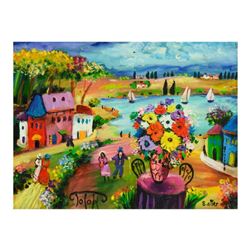 Shlomo Alter, Original Acrylic Painting on Canvas, Hand Signed with Letter of Authenticity.