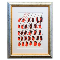 Alexander Calder- Lithograph "DLM156 - Composition taches rouges"