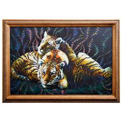 Vera V. Goncharenko- Original Giclee on Canvas "About To Sleep"