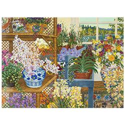 John Powell, "Greenhouse at Toddy Pond" Limited Edition on Canvas, Numbered LXVI/C and Hand Signed w