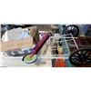 Image 3 : BOX OF VACUUM BAGS, SHOPPING CART AND SCOOTER