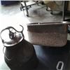 Image 4 : Copper milking can and stainless sink