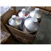 Image 2 : Lot of aluminum jugs with lids and small plastic bottles