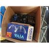 Image 2 : Crate and box of caulk, electric drill and kneepads