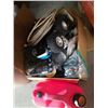 Image 2 : BOX AND BIN OF TOOLS AND ELECTRONICS