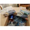 Image 2 : Box of jewelry making supplies, brushes and more