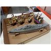 Image 1 : 4 WOOD SHIPS AND MODEL BATTLESHIP